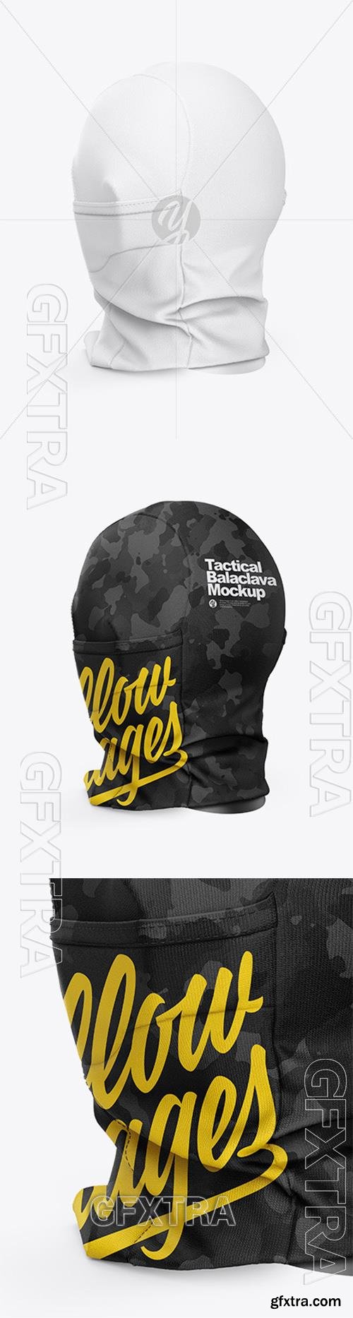 Tactical Balaclava Mockup - Back Half Side View 72672