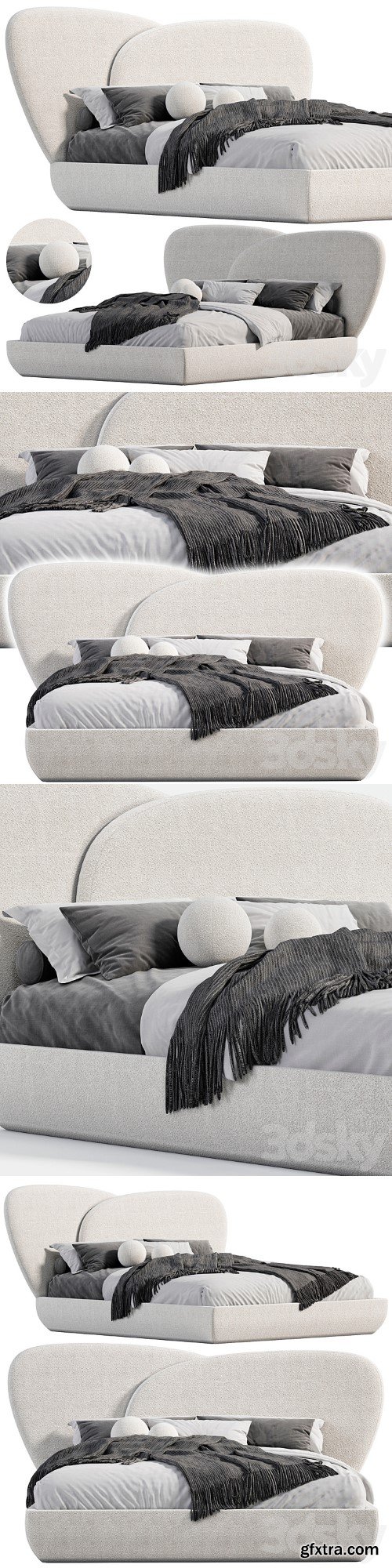 3dsky Pro - Curve Bed by 1stDIBS