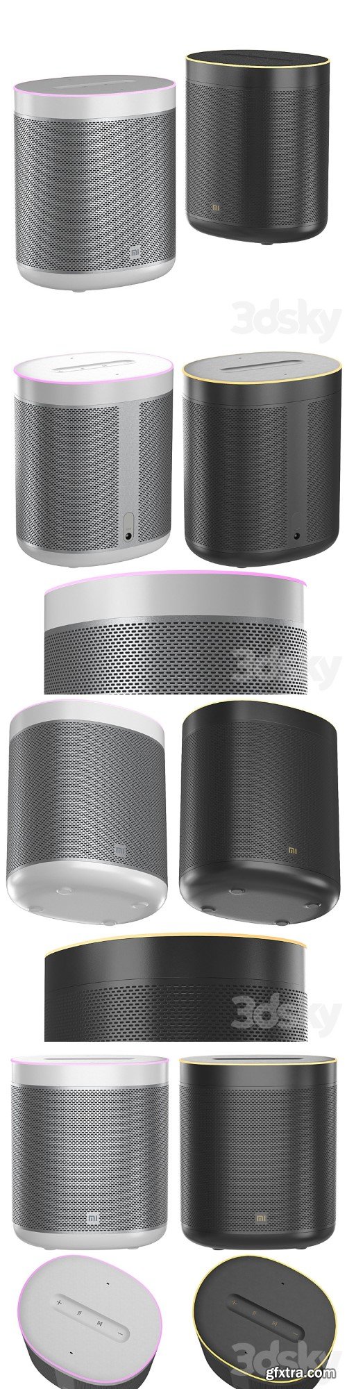 3dsky Pro - Xiaomi Mi Smart Speaker PBR MR (Black and Silver)