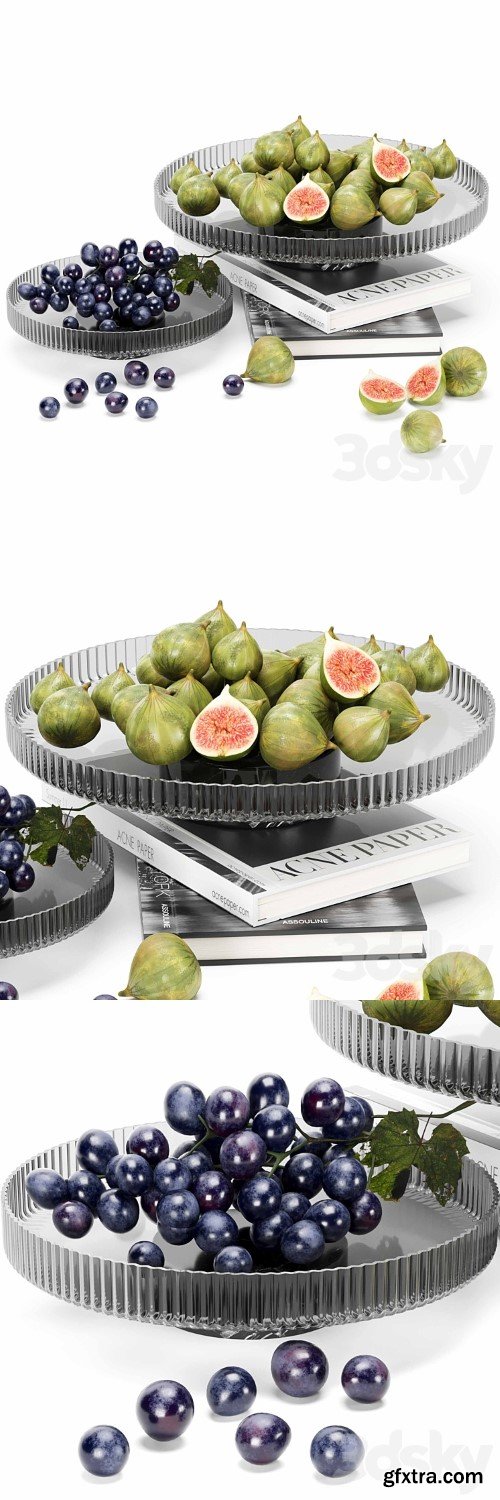 3dsky Pro - fruit set fige grape