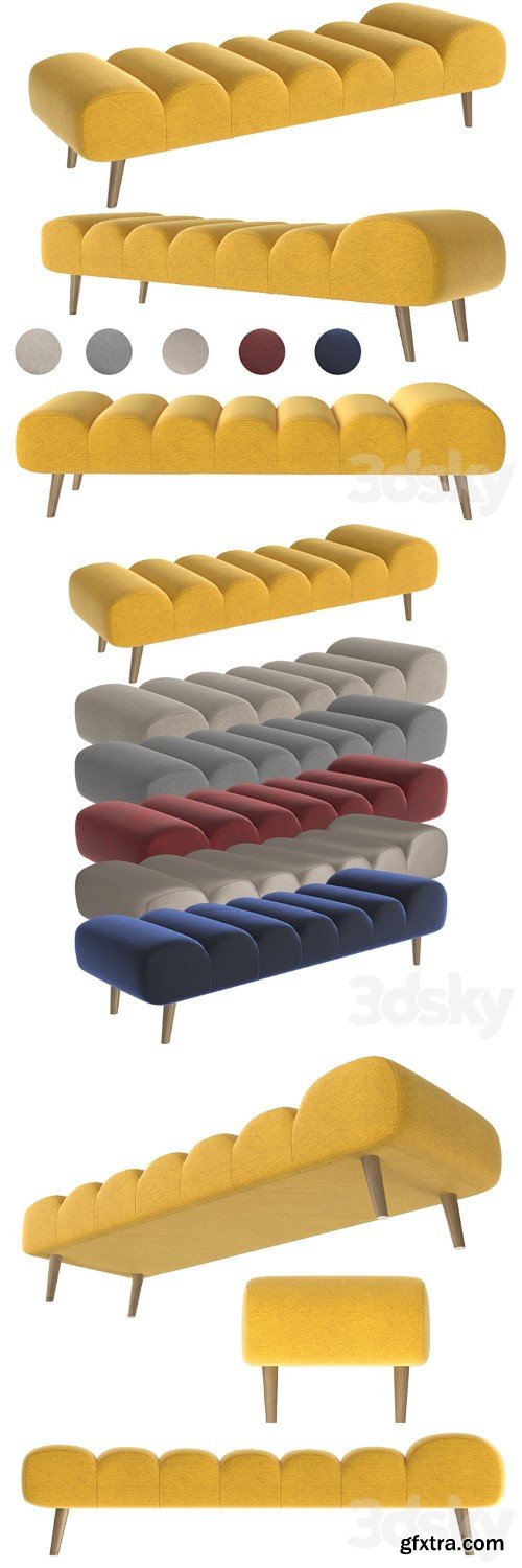 3dsky Pro - Caterpillar day bed