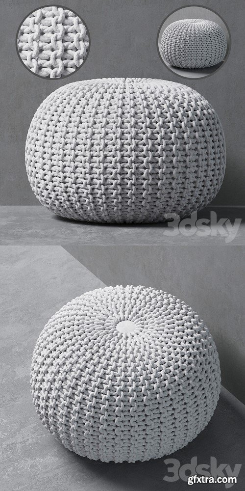 3dsky Pro - Knitted pouf