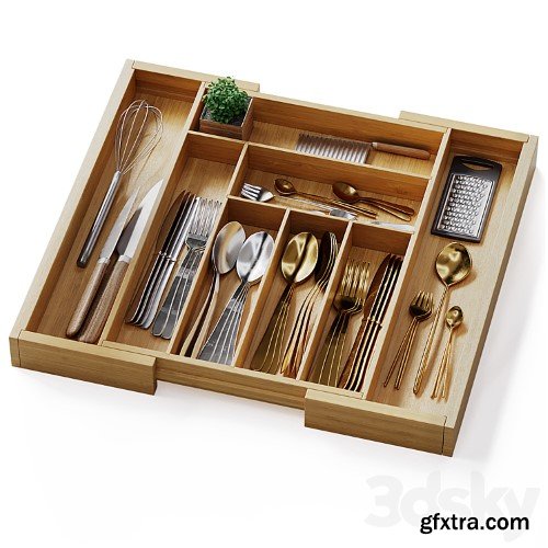 3dsky Pro - Pipishell Bamboo Expandable Drawer Organizer