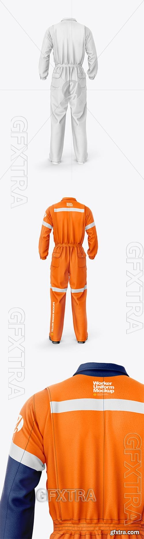 Worker Uniform Mockup Back View 57264