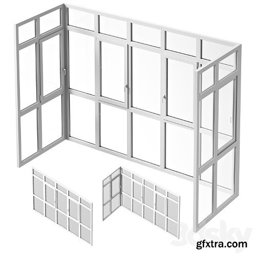 3dsky Pro - Balcony panoramic glazing