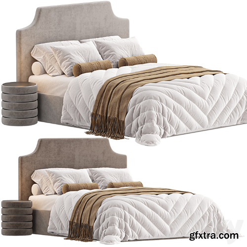 3dsky Pro - Bed Adona Floor 160 Soft Latte