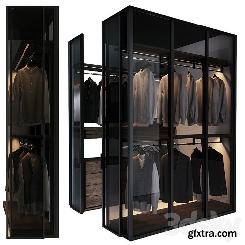 3dsky Pro - Walk in corner wardrobe