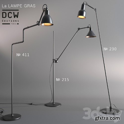 3dsky Pro - A series of floor lamps La Lampe Gras (France)