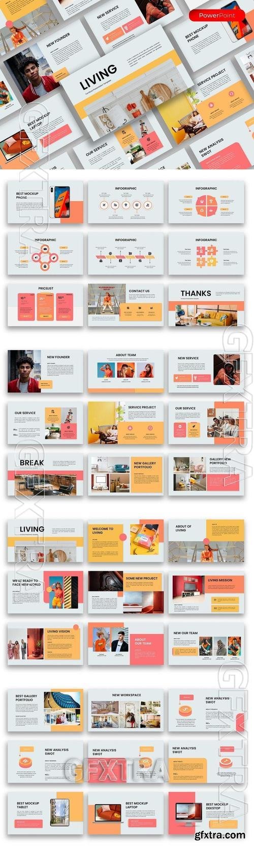 Living Furniture PowerPoint Template GFW7KPW