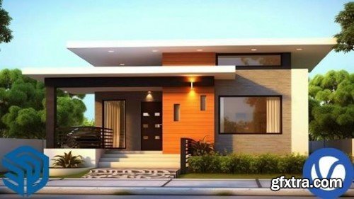 Udemy - 3Bedrom Bungalow SketchUp from basic to advance Free version