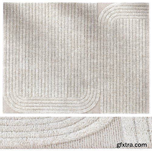 3dsky Pro - Erden Furrow – Natural White rug