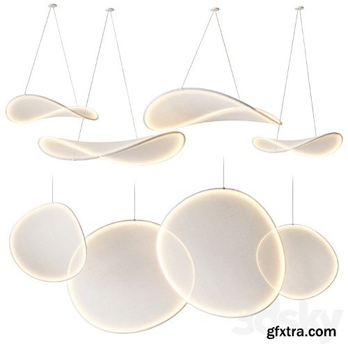 3dsky Pro - IIII 09 LED fabric pendant lamps