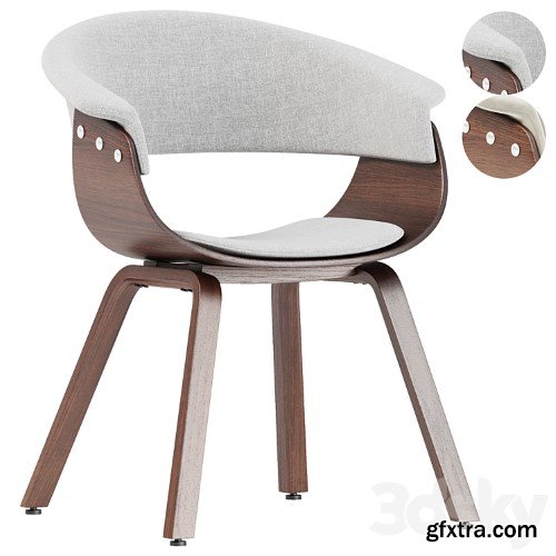 3dsky Pro - Walnut Wood Modern Dining Chair