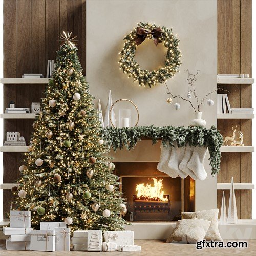 3dsky Pro - Christmas tree with fireplace 5