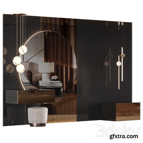 3dsky Pro - Wall panel and dressing table