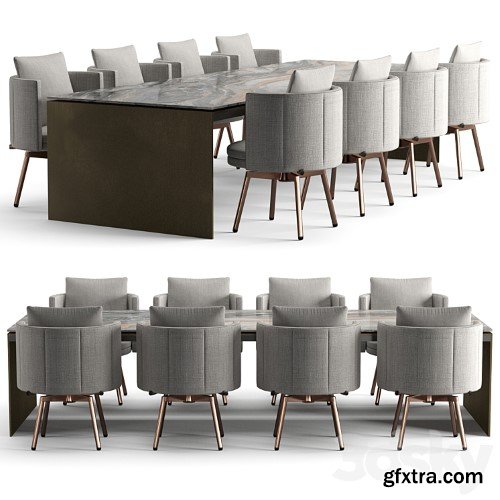 3dsky Pro - Minotti dinning set