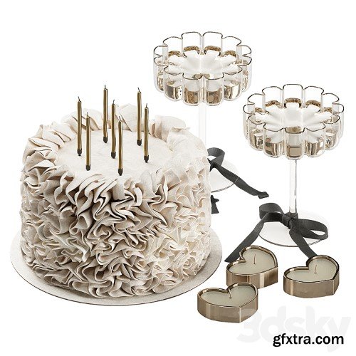 3dsky Pro - Decorative set with cake 011 KM