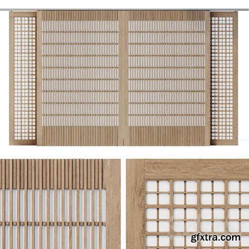 3dsky Pro - Sliding partition Japandi