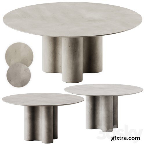 3dsky Pro - mg12 GIORGIA Round cement dining table