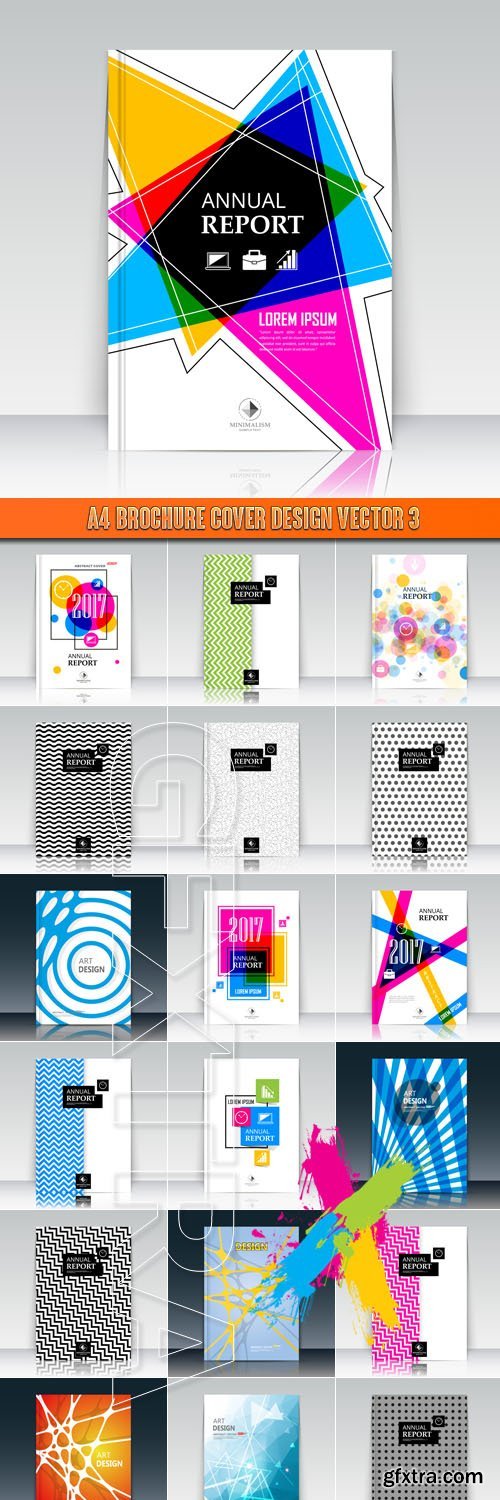 A4 brochure cover design vector 3