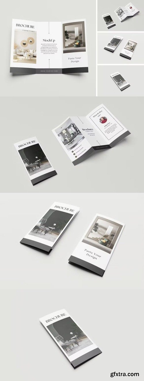 A4 Trifold Brochure Mockup