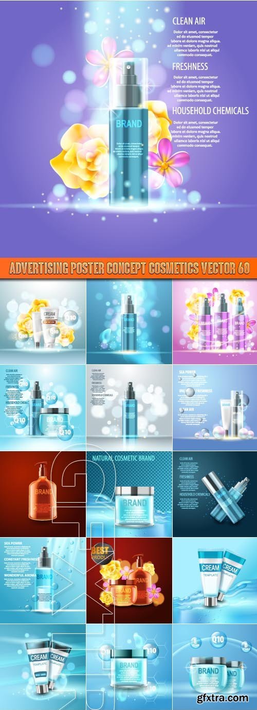 Advertising Poster Concept Cosmetics vector 60