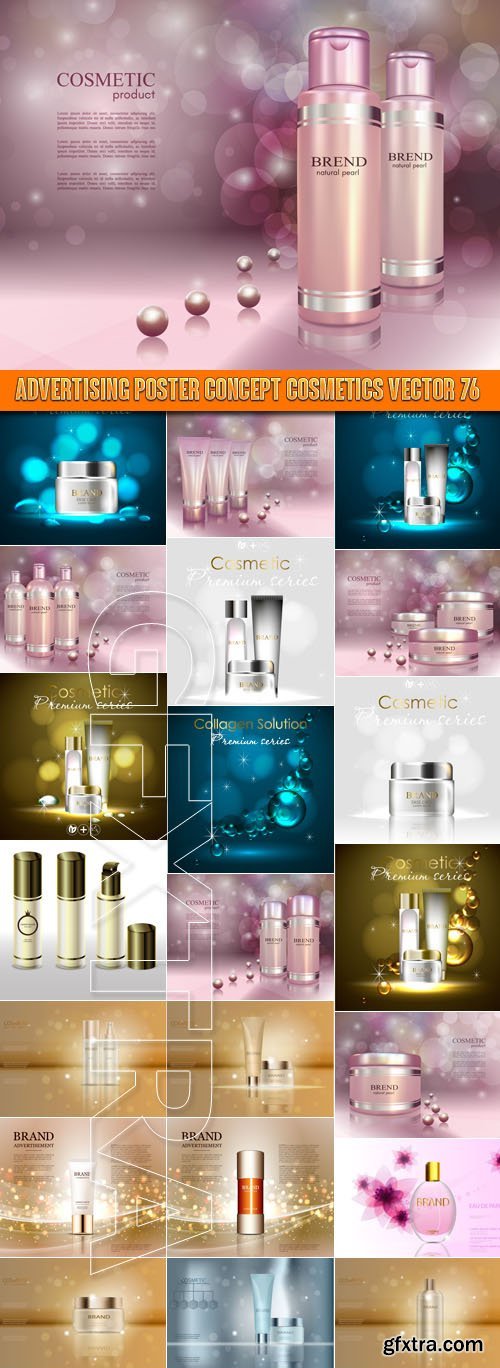 Advertising Poster Concept Cosmetics vector 76