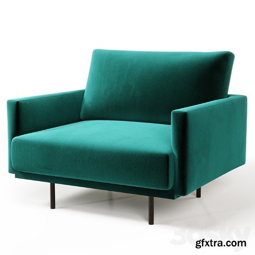 3dsky Pro - Armchair Misl Barhat Emerald