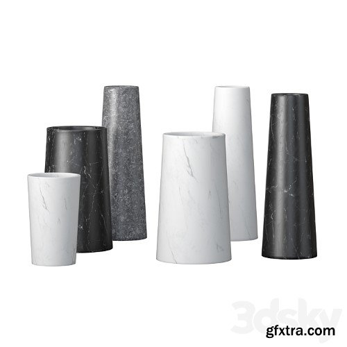 3dsky Pro - Foundations Marble Vases West Elm