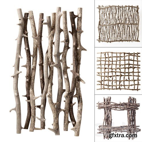 3dsky Pro - Tree branches for decor / Branch tree Willow decor