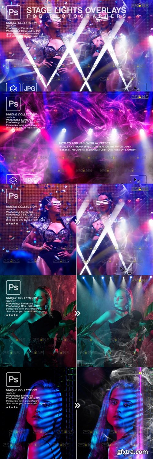 CreativeMarket - Stage lights overlays - 6960897