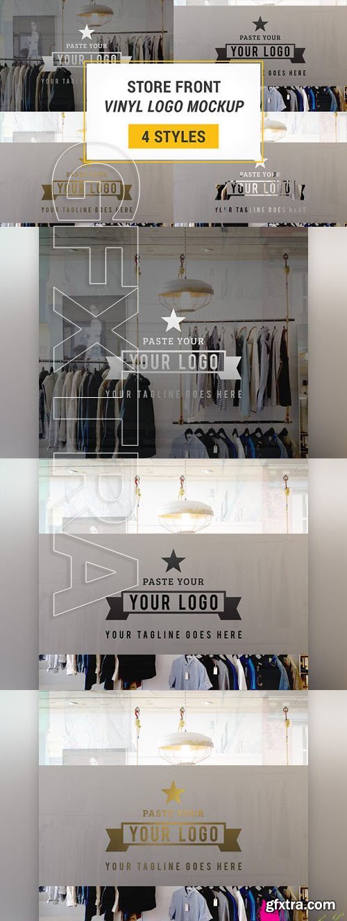 CreativeMarket - Store Front Vinyl Logo Mockup 1444383