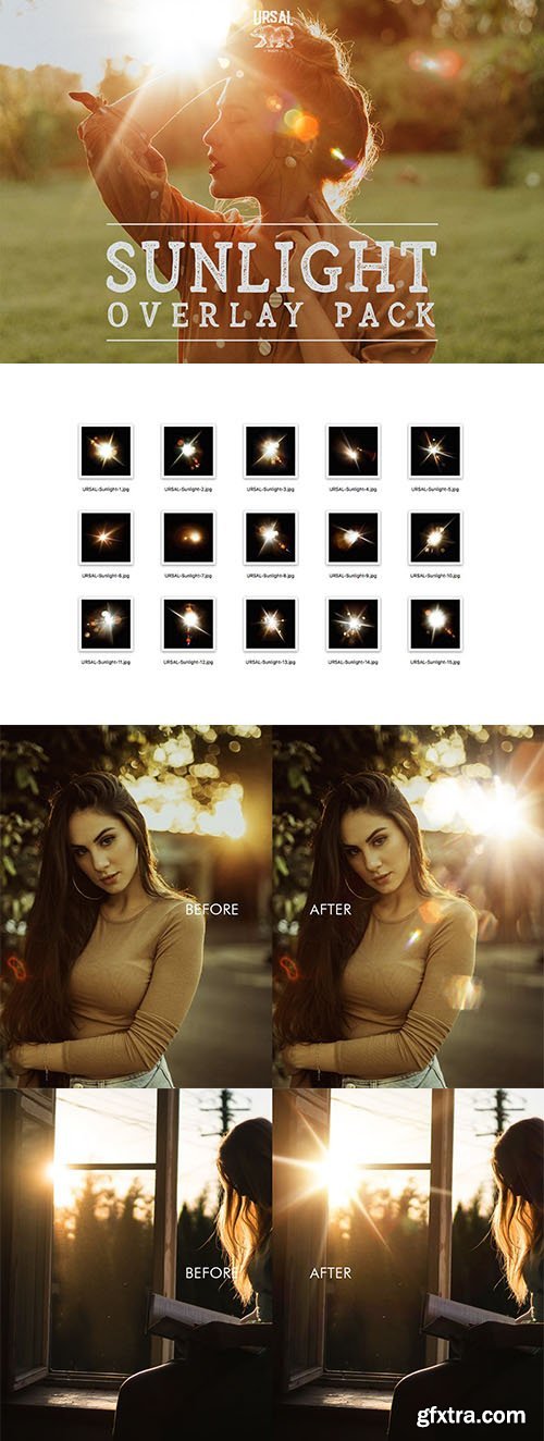 CreativeMarket - Sunlight Flare Overlay Pack - 5908037