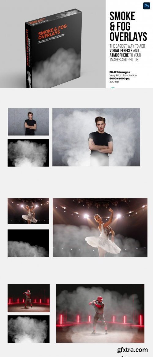 CreativeMarket - Smoke &amp; Fog Overlays - 20 JPG - 6324671