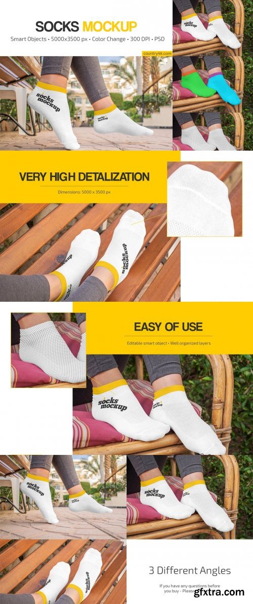 CreativeMarket - Socks Mockup Set - 6618232