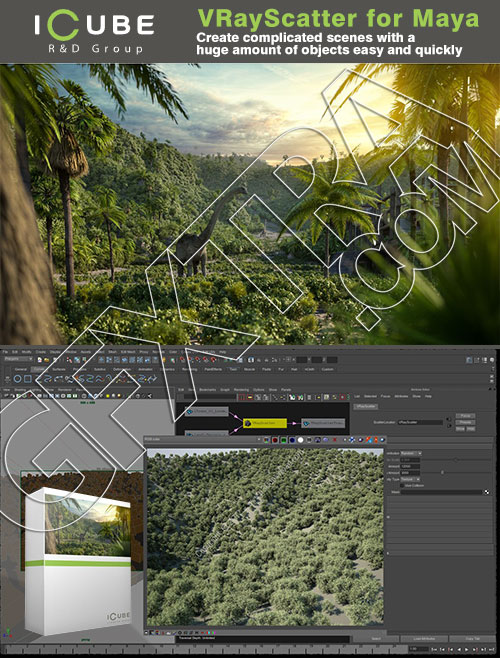 iCube R&amp;D - VRayScatter for Maya v4.608