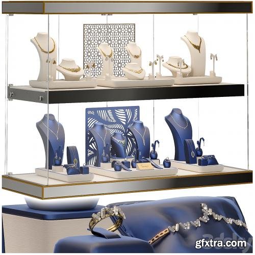 3dsky Pro - Jewelry showcase for a store 2. Jewelry stand. Display