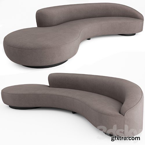 3dsky Pro - Serpentine Sofa with Arm - Vladimir Kagan