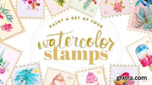 Skillshare - Watercolor Stamps: Paint a Set of Four in 30-Minutes