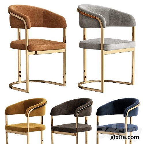 3dsky Pro - Chair Modern gold