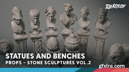 Fab - Stone Sculptures VOL.2 - Statues and Benches (Nanite + Low Poly) v5.0+