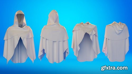 Artstation - 10 + 8 Capes Basemesh Models + Reference Images for texturing + Bonus + Project Files