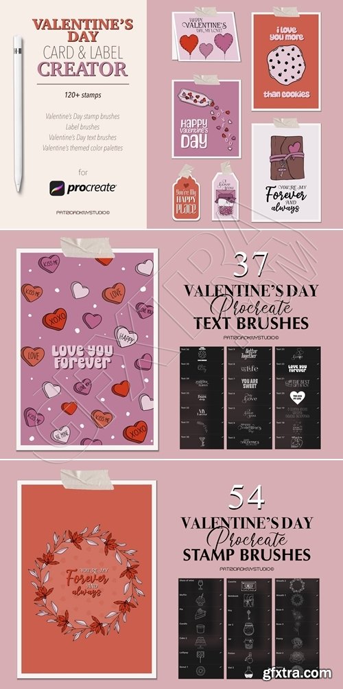 CreativeMarket - Procreate Valentine’s Day Cards 91995268