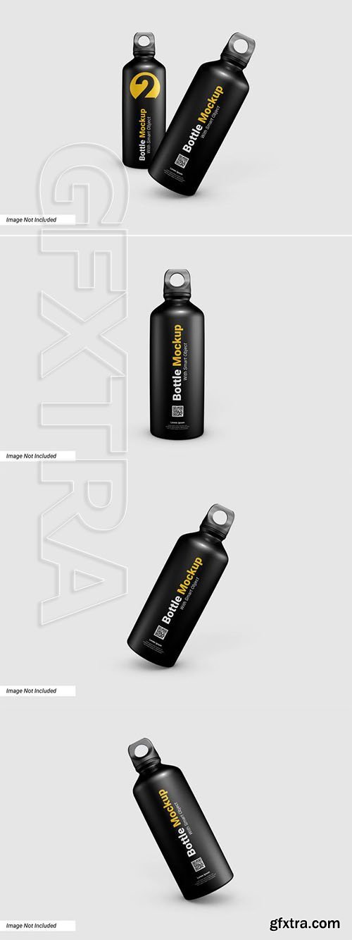 Sporty water bottle mockup