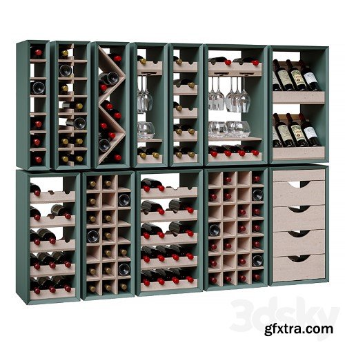 3dsky Pro - Wine sections for kitchen sets.