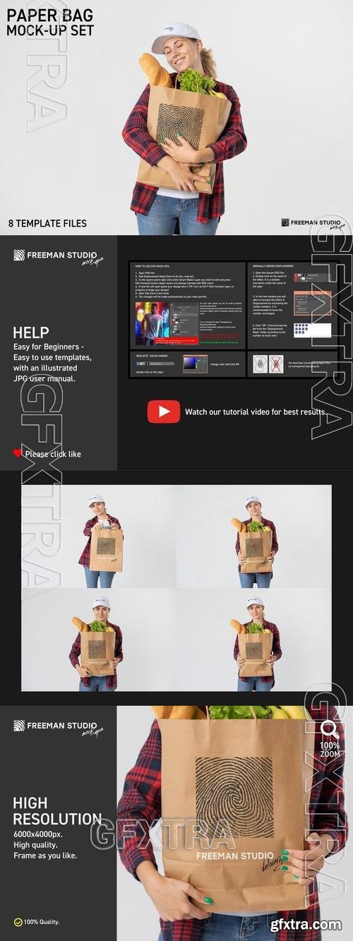 Paper Bag Mock-Up Set UK7EY97 Paper Bag Mock-Up Set UK7EY97