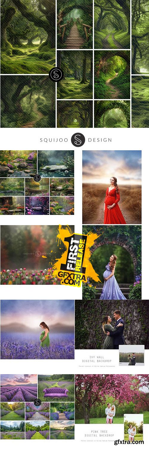 Squijoo - Digital Backdrops - Fields 99xPSDs