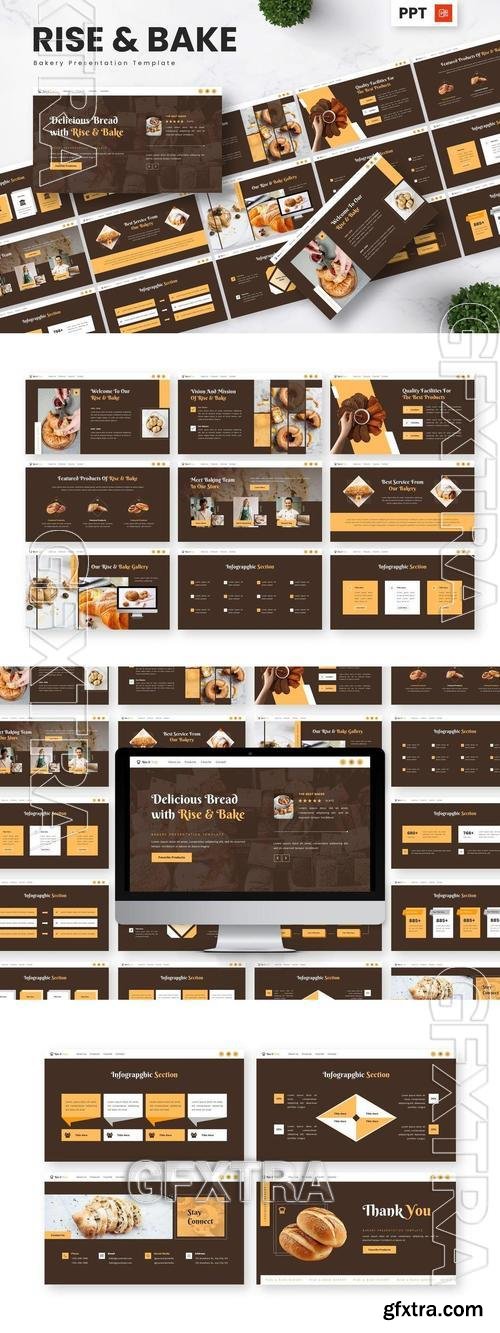 Rise & Bake - Bakery Powerpoint Templates 2BSFCRN Rise & Bake - Bakery Powerpoint Templates 2BSFCRN