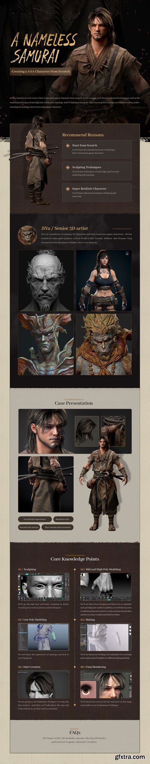 Wingfox - Creating a AAA Character from Scratch: A Nameless Samurai