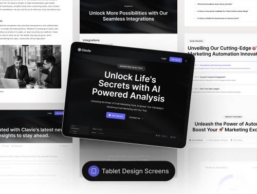 'Clavio - SAAS Website UI Kit Design' 'Clavio - SAAS Website UI Kit Design'